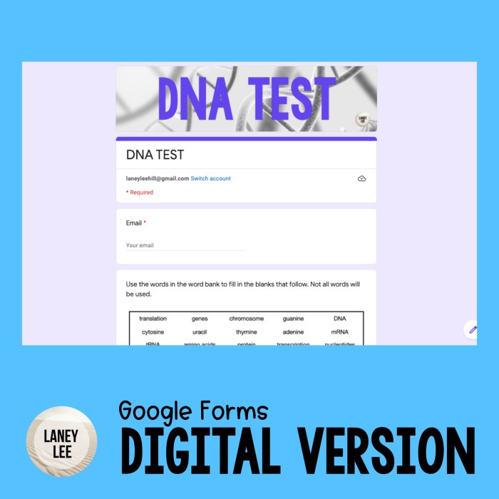 Bio dna unit review worksheet