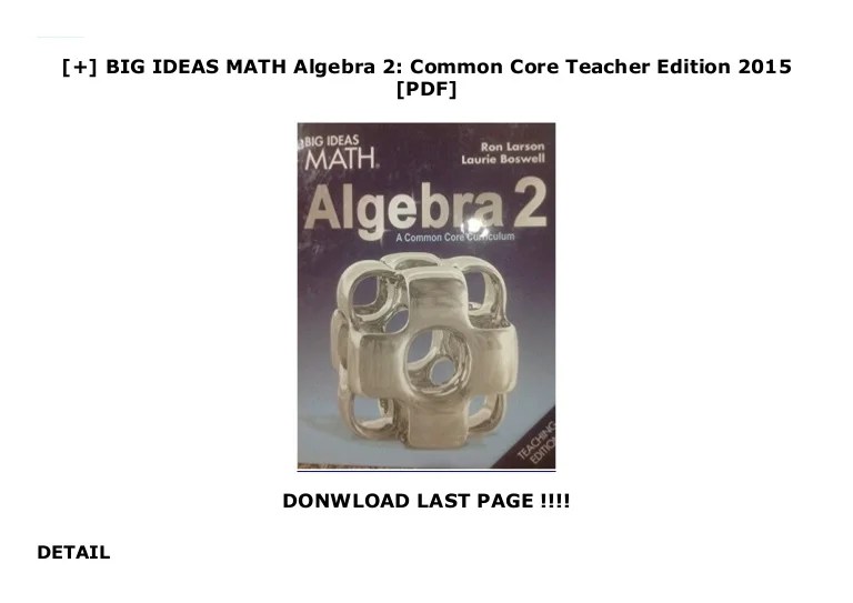 Big ideas math algebra 1 pdf