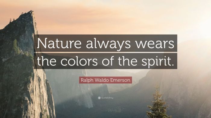 Nature always wears the colors of the spirit meaning